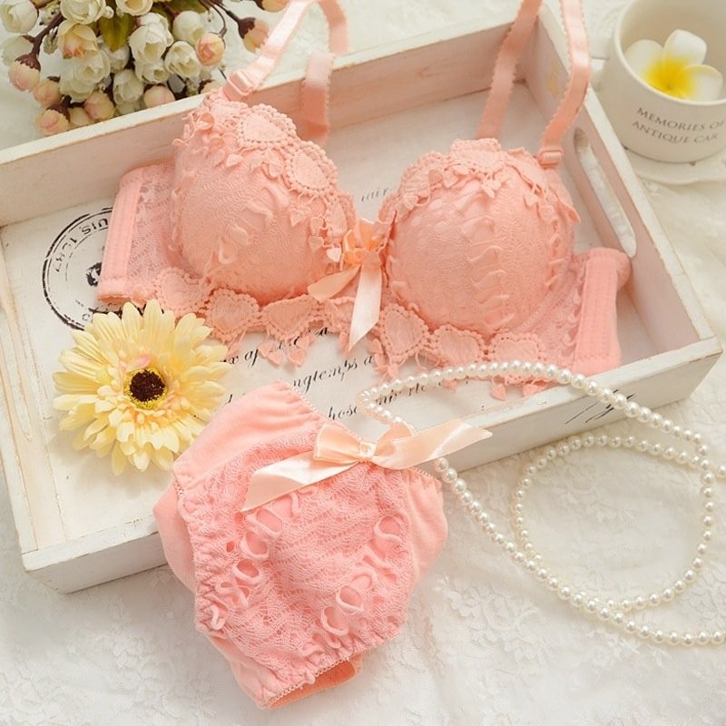 Push Up Bra Set Lace Seamless