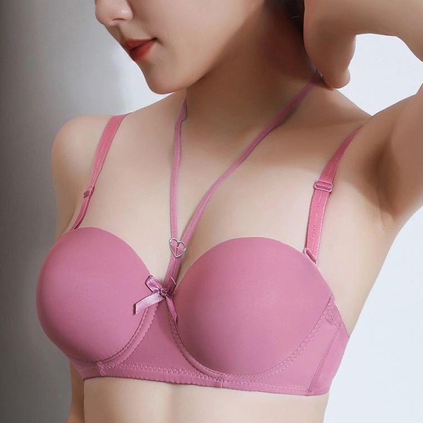 Halter-neck Bra with Double Shoulder Straps