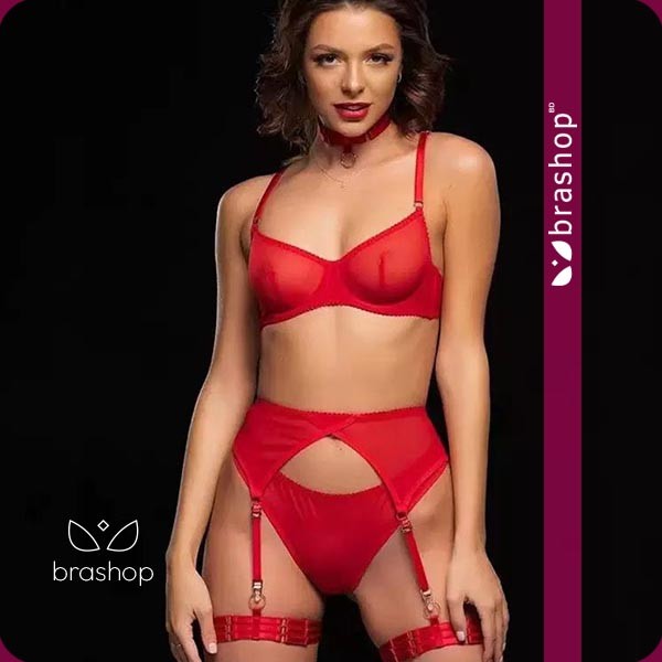 Underwire +Garter Panty Underwear Set